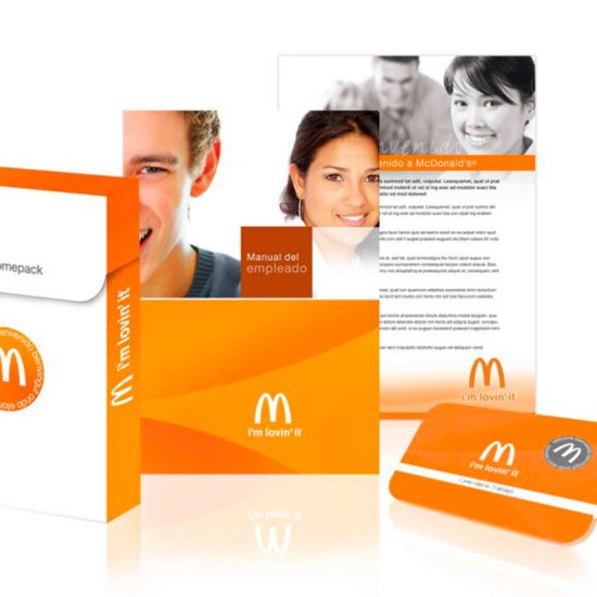 diseno de welcome pack mcdonalds 550x550 - Packaging y gráfica para Welcome Pack