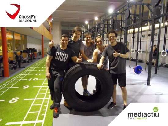 CrossFit mediactiu team 550x413 - Team building de Mediactiu en el Box de CrossFit Diagonal