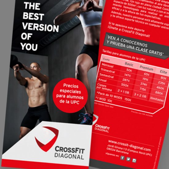 diseno de flyers para gimnasio 550x550 - Diseño de branding y elementos gráficos promocionales
