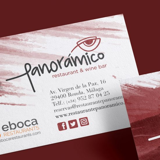 diseno de tarjeta para restaurante 550x550 - Creación de branding para Panoramico