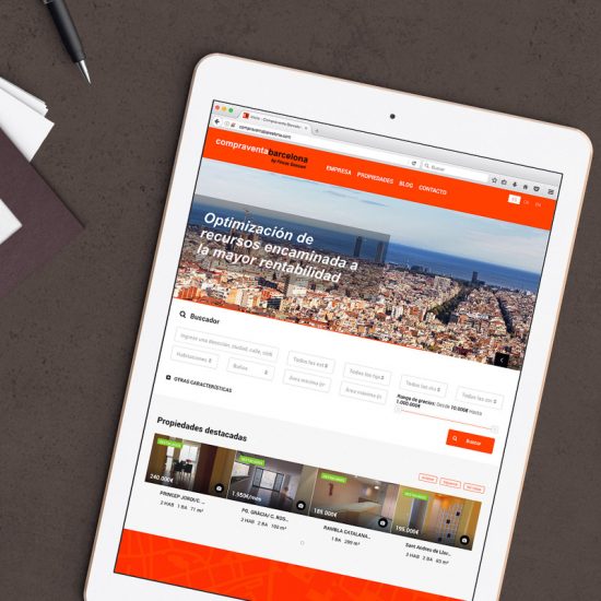 diseno de web fincas 550x550 - Web para empresa inmobiliària