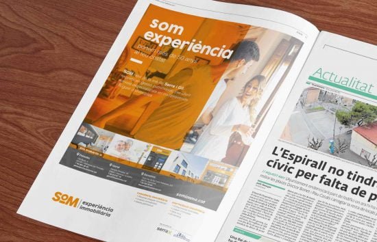cartell anunci premsa estudi de disseny immobiliaria 550x354 - Proyecto de comunicación, diseño y branding 360º