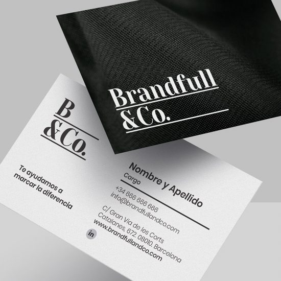 diseno de tarjeta comercial barcelona 550x550 - Creación de elementos corporativos