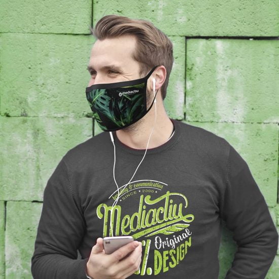 Marcaje de mascarillas corporativas 550x550 - Impulsa la marca de tu empresa al Top of Mind