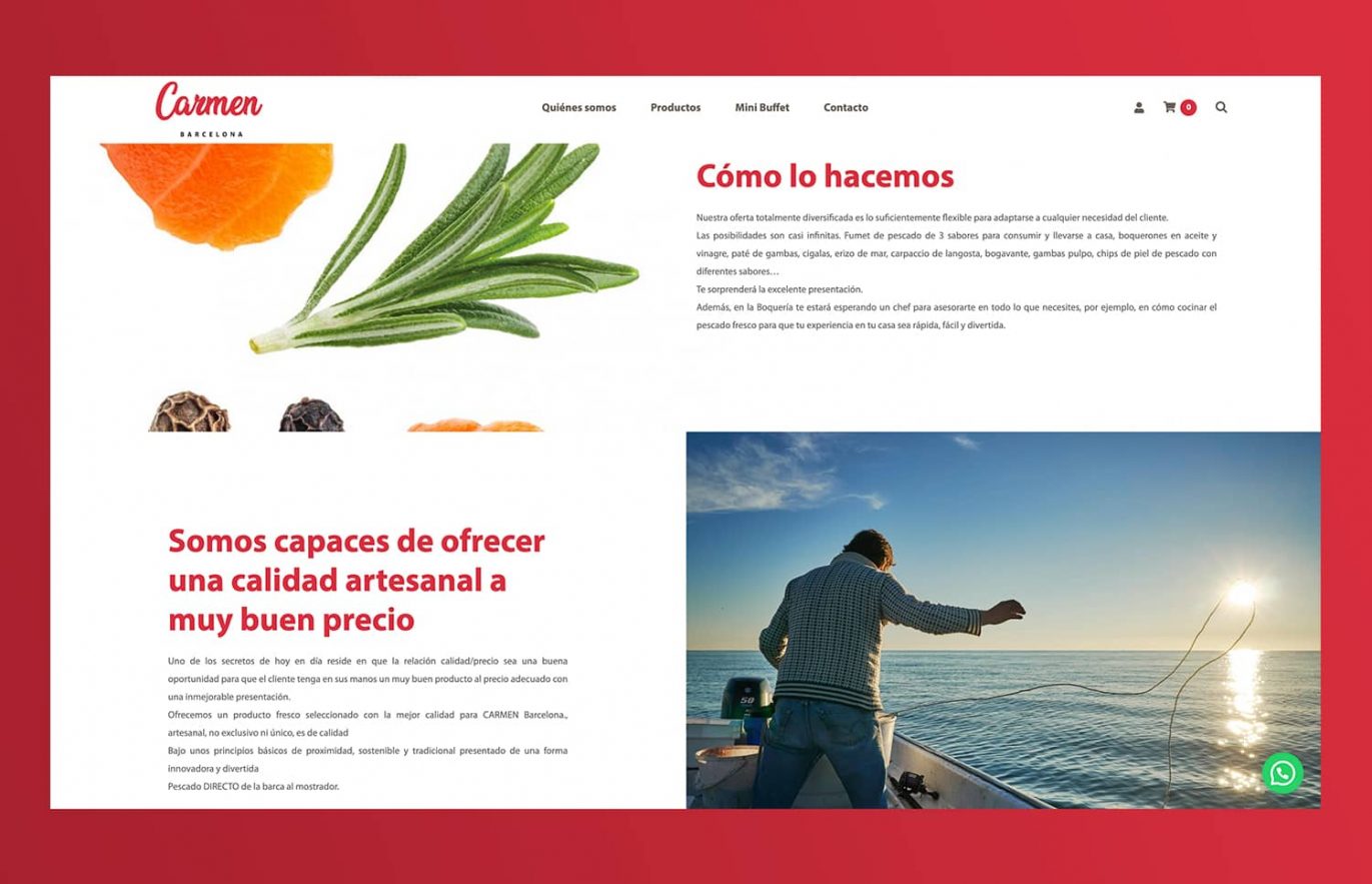 creacion de website para pescaderia boqueria
