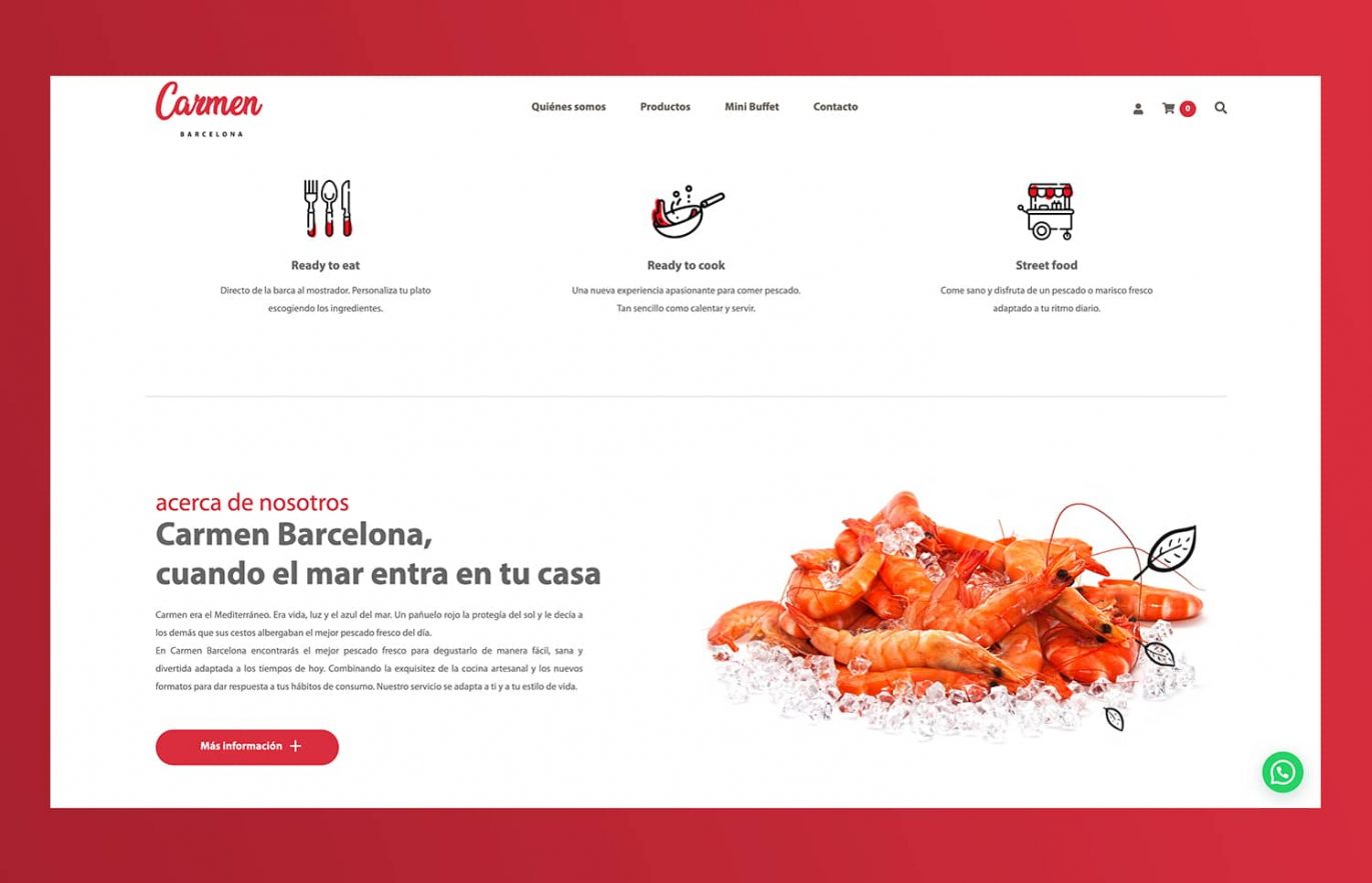 diseno de website alimentacion barcelona
