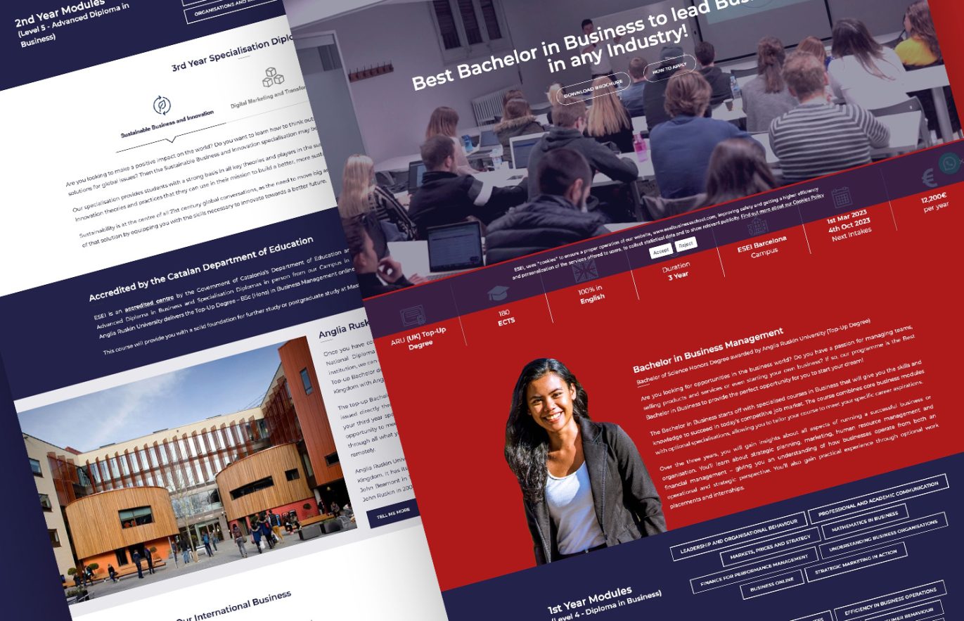 Ilustración de los elementos esenciales de una web corporativa que funciona, como diseño claro, buena estructura y experiencia de usuario.