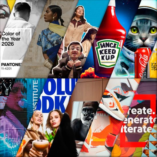 Tendencias de diseño gráfico 2026: diseño humano, tipografía, composiciones por capas, color y branding estratégico